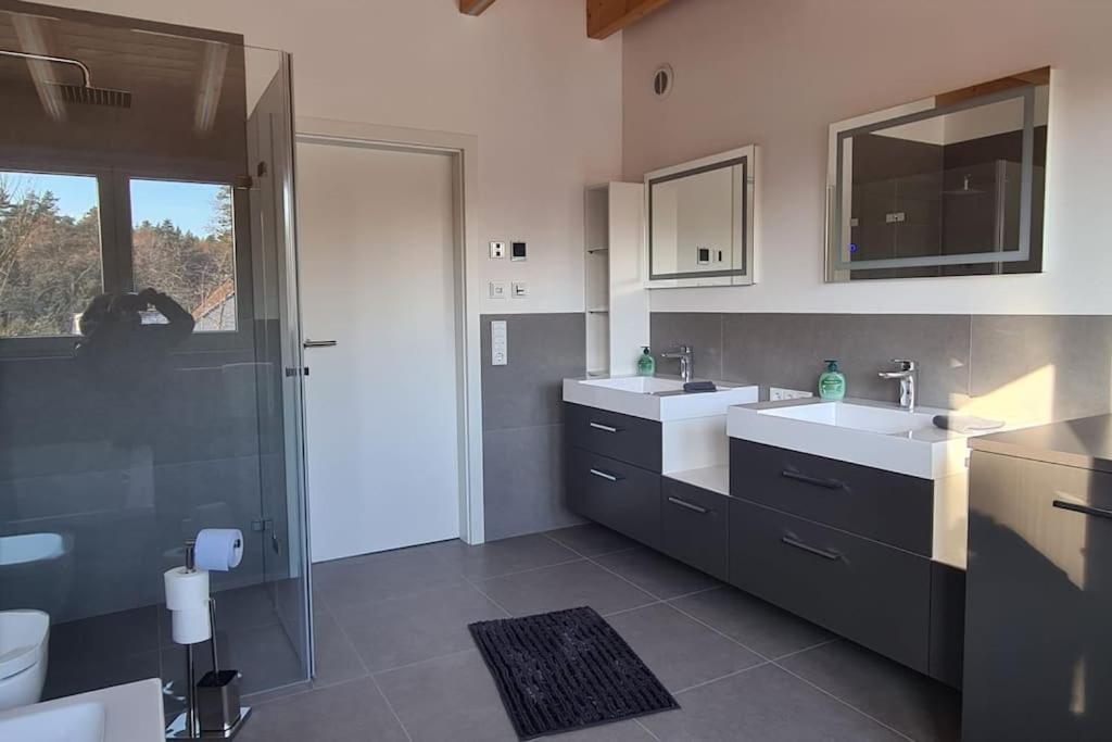 Moderne Ferienunterkunft/Wohnung Burgthann Extérieur photo