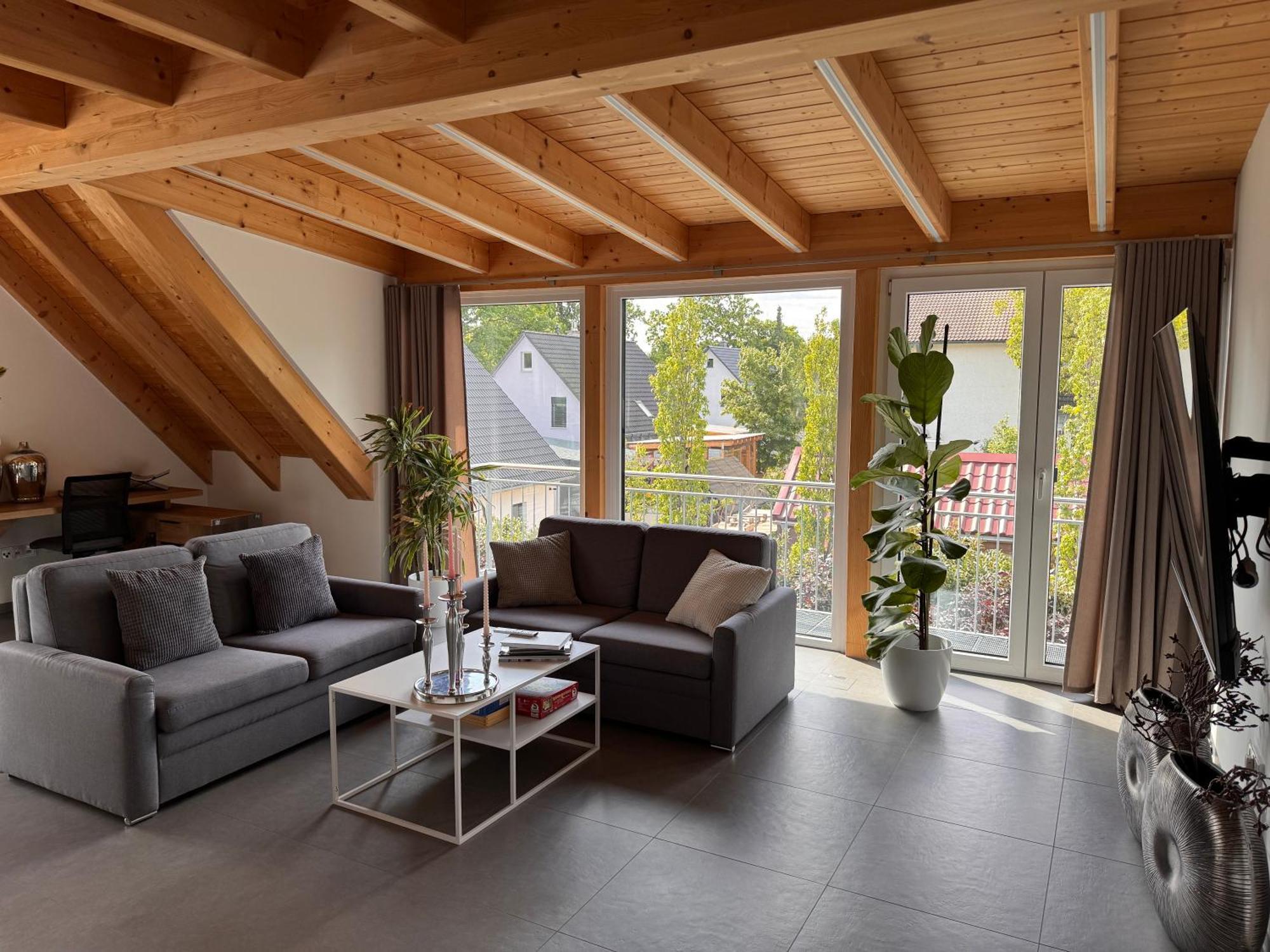 Moderne Ferienunterkunft/Wohnung Burgthann Extérieur photo