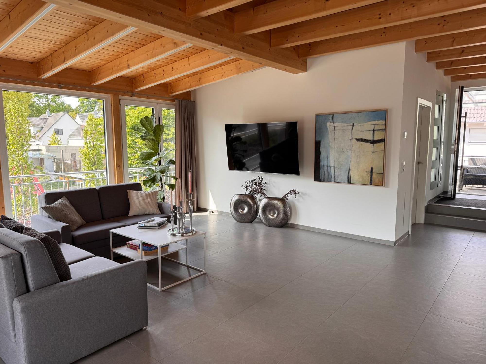 Moderne Ferienunterkunft/Wohnung Burgthann Extérieur photo